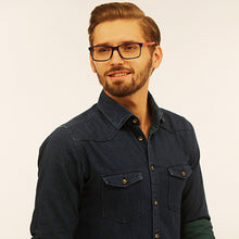 Load image into Gallery viewer, Blue Rectangle Full Rim Unisex Eyeglasses by Vincent Chase Online-114101