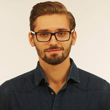 Load image into Gallery viewer, Blue Rectangle Full Rim Unisex Eyeglasses by Vincent Chase Online-114101