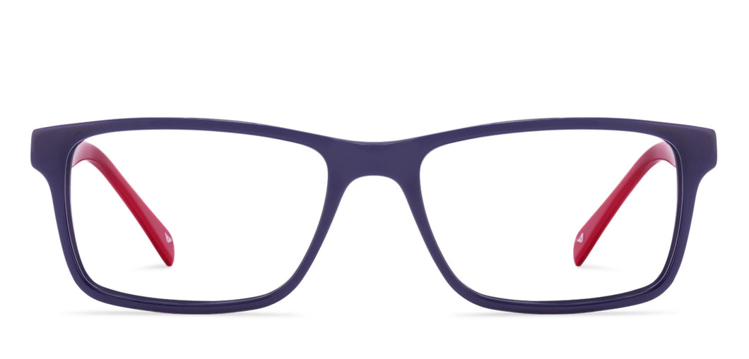 Blue Rectangle Full Rim Unisex Eyeglasses by Vincent Chase Online-114101