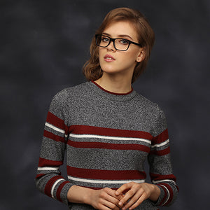 Black Rectangle Full Rim Unisex Eyeglasses by Vincent Chase Online-119228