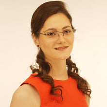 Load image into Gallery viewer, Grey Rectangle Half Rim Unisex Eyeglasses by Lenskart Air Online-113276