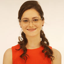 Load image into Gallery viewer, Grey Rectangle Half Rim Unisex Eyeglasses by Lenskart Air Online-113276