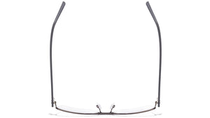 Grey Rectangle Half Rim Unisex Eyeglasses by Lenskart Air Online-113276