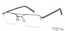 Load image into Gallery viewer, Grey Rectangle Half Rim Unisex Eyeglasses by Lenskart Air Online-113276