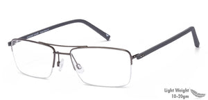 Grey Rectangle Half Rim Unisex Eyeglasses by Lenskart Air Online-113276