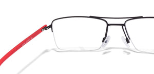 Grey Rectangle Half Rim Unisex Eyeglasses by Lenskart Air Online-113267