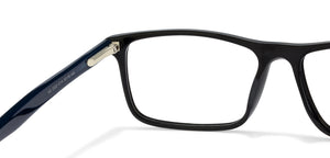 Black Rectangle Full Rim Unisex Eyeglasses by Vincent Chase Online-119176