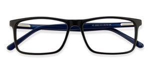 Black Rectangle Full Rim Unisex Eyeglasses by Vincent Chase Online-119176