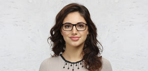 Black Rectangle Full Rim Unisex Eyeglasses by Vincent Chase Online-119176