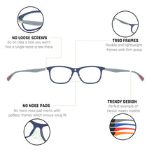 Load image into Gallery viewer, Blue Wayfarer Full Rim Unisex Eyeglasses by Lenskart Air Online-113983