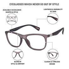 Load image into Gallery viewer, Grey Wayfarer Full Rim Unisex Eyeglasses by Lenskart Air Online-113986