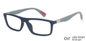 Blue Rectangle Full Rim Unisex Eyeglasses by Lenskart Air Online-113988