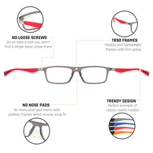 Load image into Gallery viewer, Grey Rectangle Full Rim Unisex Eyeglasses by Lenskart Air Online-113990