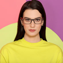 Load image into Gallery viewer, Grey Rectangle Full Rim Unisex Eyeglasses by Lenskart Air Online-113990