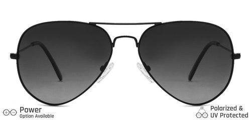 Black Aviator Full Rim Unisex Sunglasses by Vincent Chase Polarized-108541