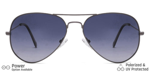 Grey Aviator Full Rim Medium Unisex Sunglasses by Vincent Chase Polarized-93664