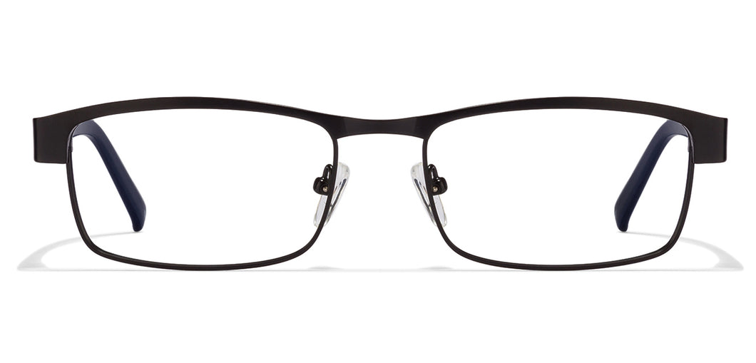 Black Rectangle Full Rim Unisex Eyeglasses by Vincent Chase Online-112785