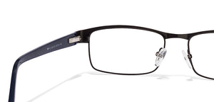 Black Rectangle Full Rim Unisex Eyeglasses by Vincent Chase Online-112785