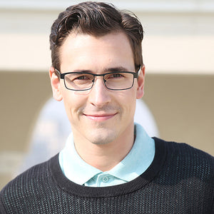 Black Rectangle Full Rim Unisex Eyeglasses by Vincent Chase Online-112781