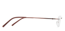 Load image into Gallery viewer, Brown Rectangle Rimless Medium Unisex Eyeglasses by Vincent Chase-142842
