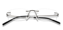 Load image into Gallery viewer, Gunmetal Rectangle Rimless Medium Unisex Eyeglasses by Vincent Chase-136606