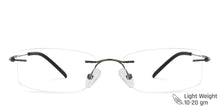 Load image into Gallery viewer, Gunmetal Rectangle Rimless Medium Unisex Eyeglasses by Vincent Chase-136606