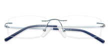 Load image into Gallery viewer, Blue Rectangle Rimless Unisex Eyeglasses by Vincent Chase-137392