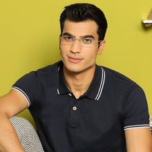 Load image into Gallery viewer, Gold Rectangle Rimless Unisex Eyeglasses by Vincent Chase-138880