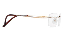 Load image into Gallery viewer, Gold Rectangle Rimless Unisex Eyeglasses by Vincent Chase-138880