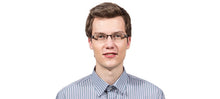 Load image into Gallery viewer, Silver Rectangle Half Rim Unisex Eyeglasses by Lenskart Air Online-101122