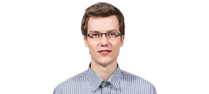 Silver Rectangle Half Rim Unisex Eyeglasses by Lenskart Air Online-101122