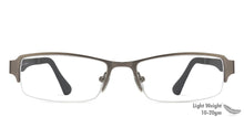 Load image into Gallery viewer, Silver Rectangle Half Rim Unisex Eyeglasses by Lenskart Air Online-101122