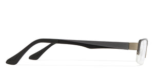 Silver Rectangle Half Rim Unisex Eyeglasses by Lenskart Air Online-101122