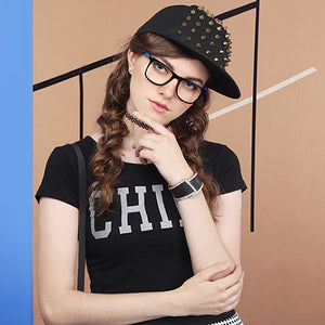 Black Wayfarer Full Rim Unisex Eyeglasses by Vincent Chase Online-115259