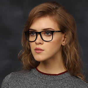 Black Wayfarer Full Rim Unisex Eyeglasses by Vincent Chase Online-117528
