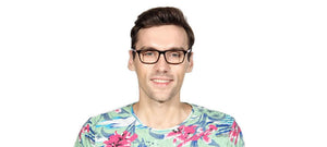 Tortoise Rectangle Full Rim Unisex Eyeglasses by Vincent Chase Online-109390