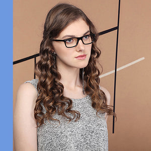 Black Rectangle Full Rim Unisex Eyeglasses by Vincent Chase VC-115242