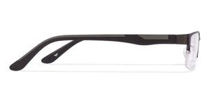 Black Rectangle Half Rim Unisex Eyeglasses by Lenskart Air Online-101111