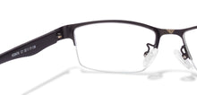 Load image into Gallery viewer, Black Rectangle Half Rim Unisex Eyeglasses by Lenskart Air Online-101111