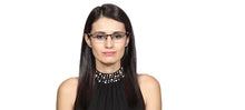 Load image into Gallery viewer, Black Rectangle Half Rim Unisex Eyeglasses by Vincent Chase Online-102958