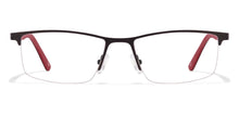 Load image into Gallery viewer, Black Rectangle Half Rim Unisex Eyeglasses by Vincent Chase Online-102958
