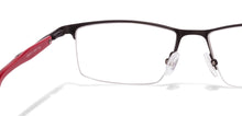 Load image into Gallery viewer, Black Rectangle Half Rim Unisex Eyeglasses by Vincent Chase Online-102958