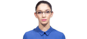 Brown Rectangle Half Rim Unisex Eyeglasses by Vincent Chase Online-102973