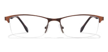 Load image into Gallery viewer, Brown Rectangle Half Rim Unisex Eyeglasses by Vincent Chase Online-102973