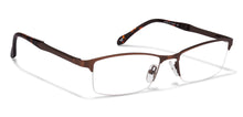 Load image into Gallery viewer, Brown Rectangle Half Rim Unisex Eyeglasses by Vincent Chase Online-102973