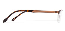 Load image into Gallery viewer, Brown Rectangle Half Rim Unisex Eyeglasses by Vincent Chase Online-102973