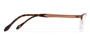 Brown Rectangle Half Rim Unisex Eyeglasses by Vincent Chase Online-102973