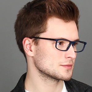 Blue Rectangle Full Rim Unisex Eyeglasses by Vincent Chase Online-120079