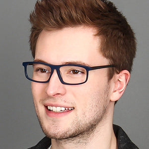 Blue Rectangle Full Rim Unisex Eyeglasses by Vincent Chase Online-120079
