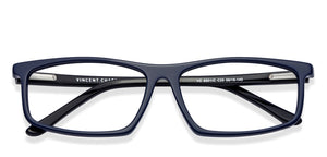 Blue Rectangle Full Rim Unisex Eyeglasses by Vincent Chase Online-120079